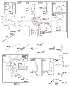 Page C Diagram and Parts List for 19B400  Briggs and Stratton Engine